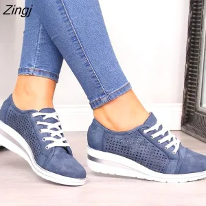 kamames Adisputent Summer Women Flats Shoes Female Hollow Breathable Mesh Casual Shoes for Ladies slip on flats Loafers shoes Beach