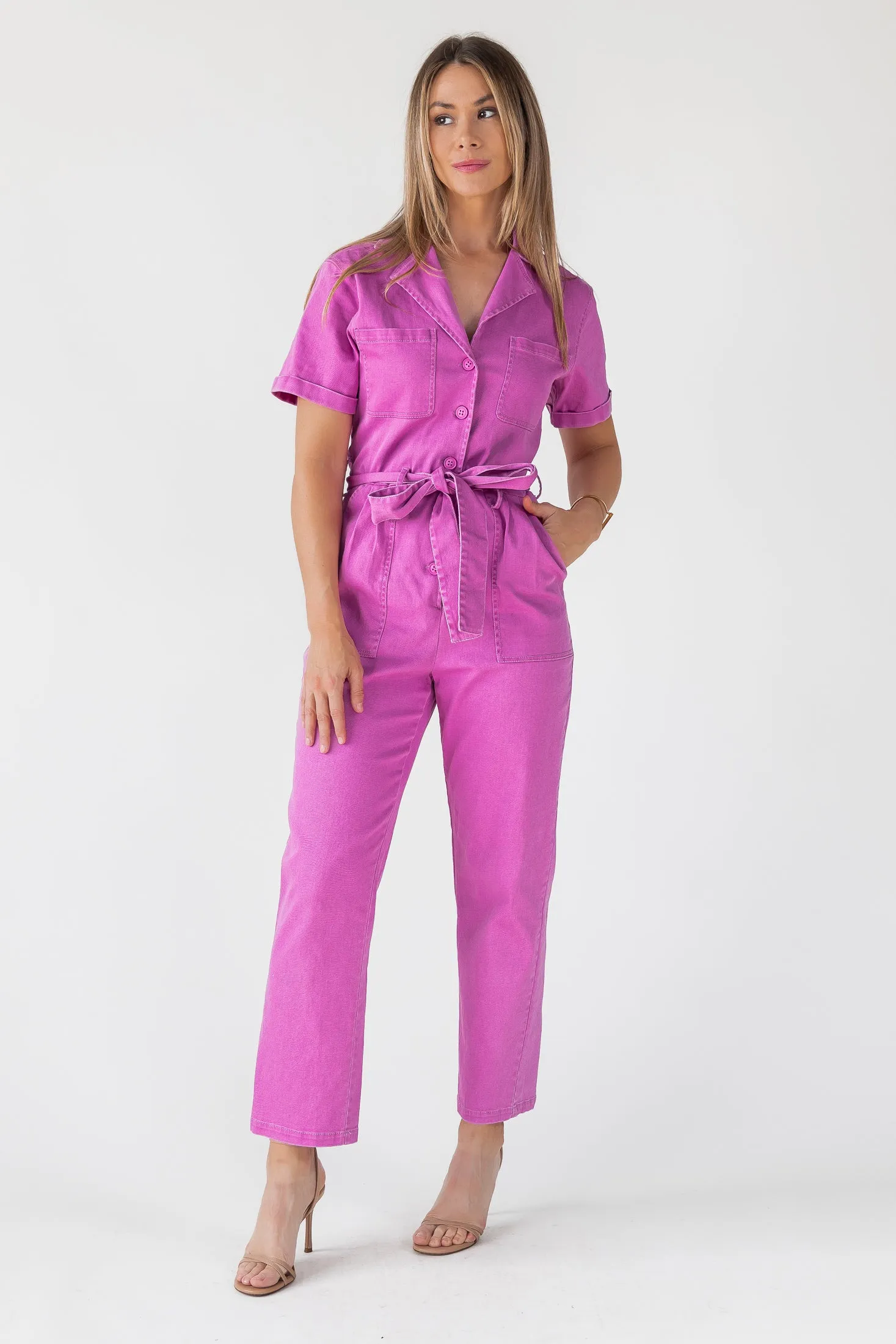 Kendall Pink Washed Jumpsuit - Final Sale