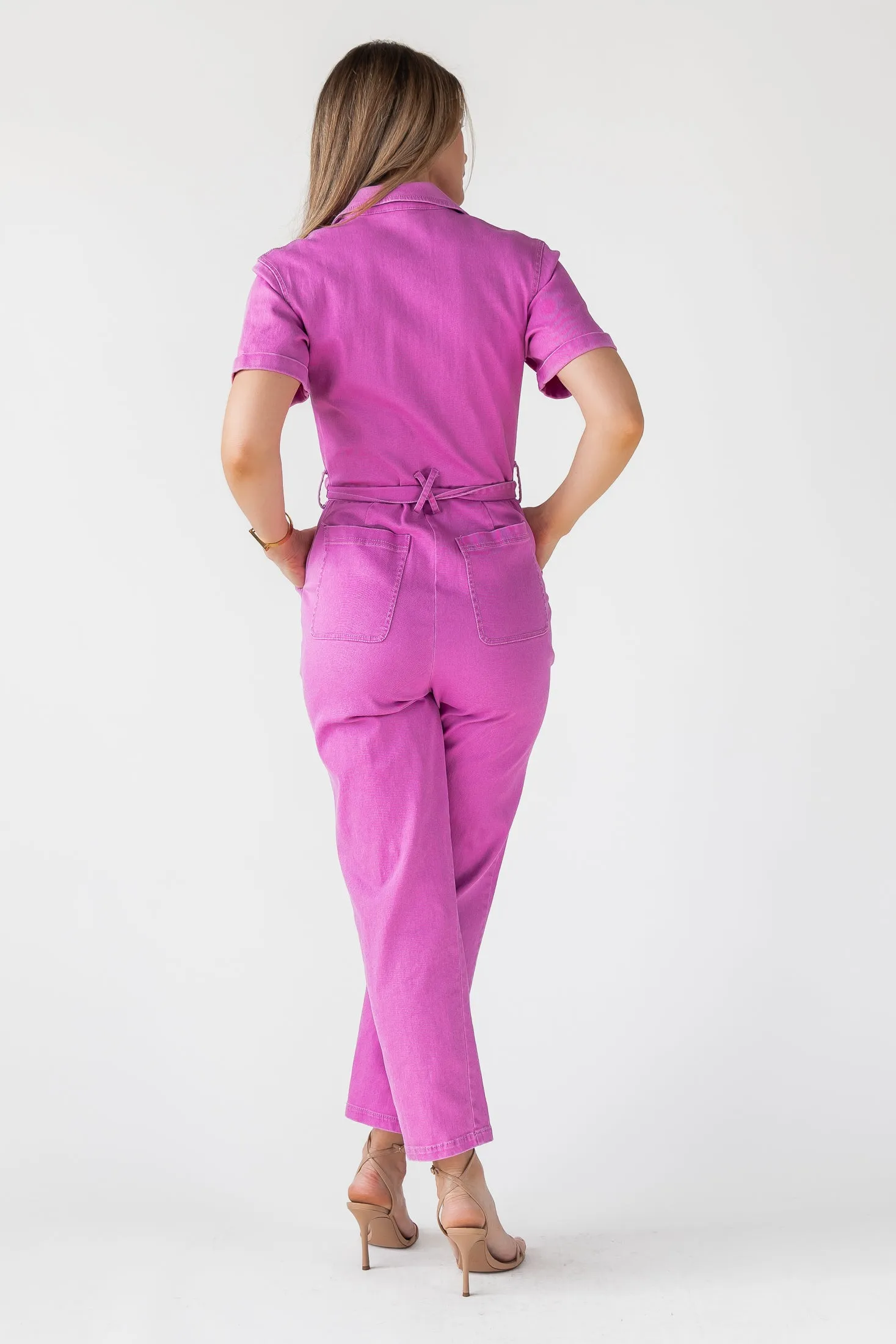 Kendall Pink Washed Jumpsuit - Final Sale