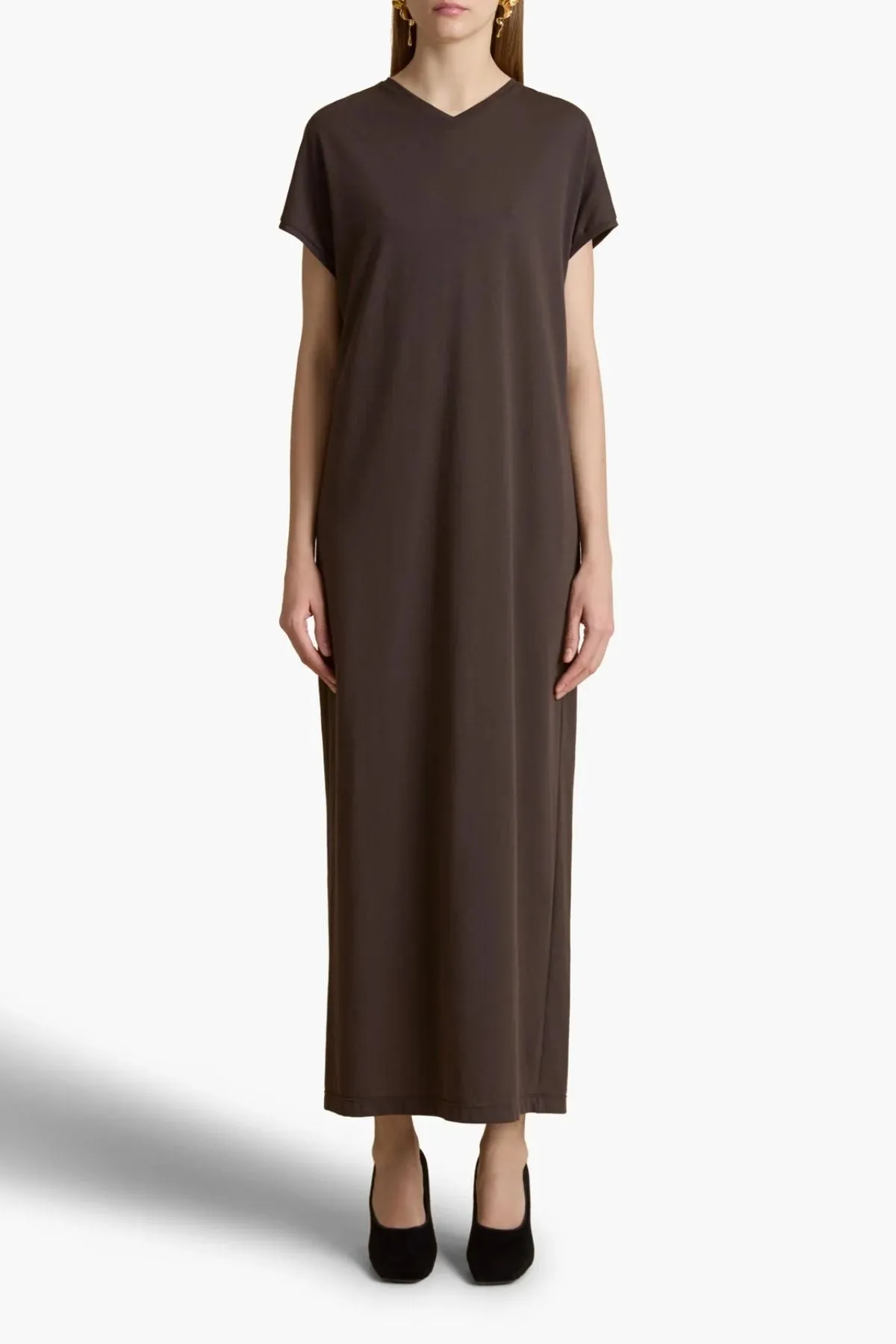KHAITE Verda Dress - Dark Brown