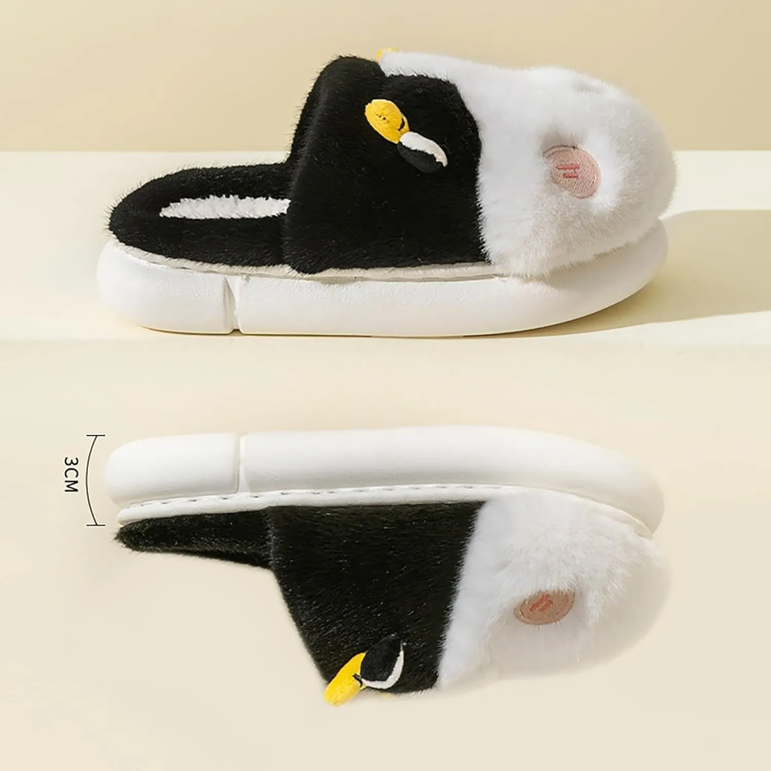 Kids Baby Boys Girls Winter Slippers Cow and Sheep Print Non Slip Home Indoors Shoes Girls Slippers Size 12