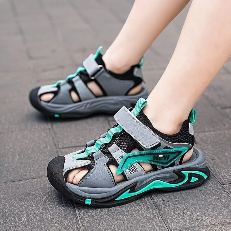 Kids Boy Close Toe Fashion Sport Sandals for Summer Outdoor Walking Cycling Beach
