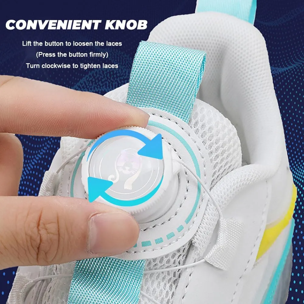 Kids Kids Roller Shoes Boy Girl Sneakers, Outdoor Sport Shoes Sneakers with 4 Wheels Unisex Skateboarding Shoes Retractable Skating Shoes for Birthday Children's Gift 12-4 UK