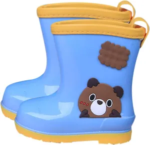 Kids Rain Boots Rubber Waterproof Toddler Rain Boots Cute Bear Cartoon Boys Girls Mud Boots Water Infant Girl Shoes