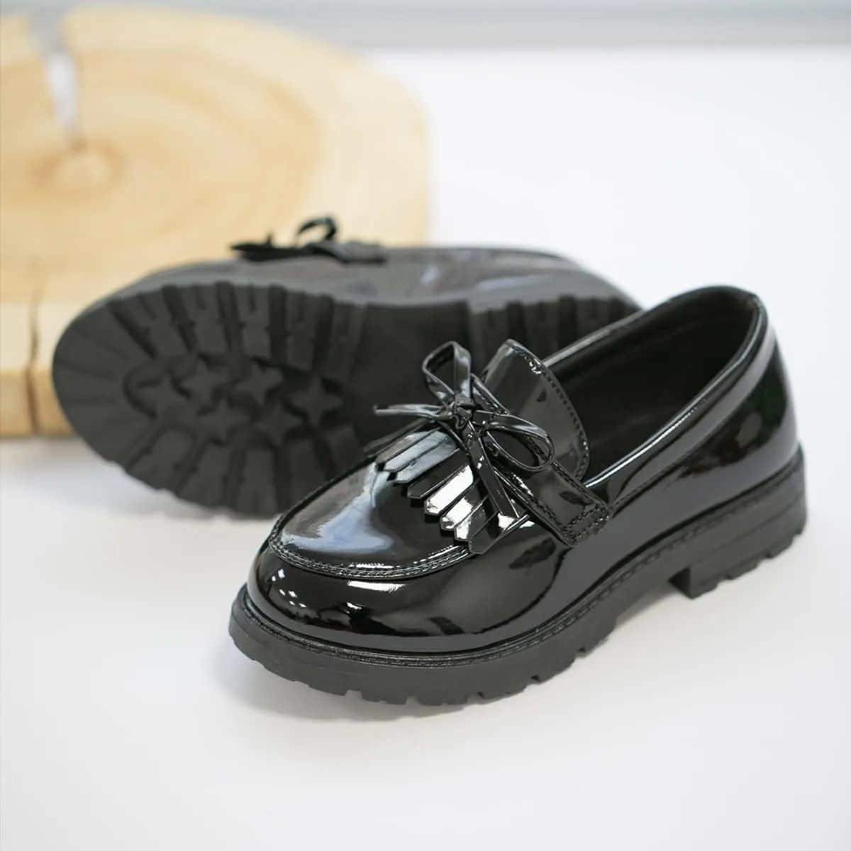KIDSUN Toddler Boy??s Girl??s Dress Shoes Comfort Lace-Up Oxford School Uniform Shoes Loafer Flats (Toddler/Little Kid) E-Black