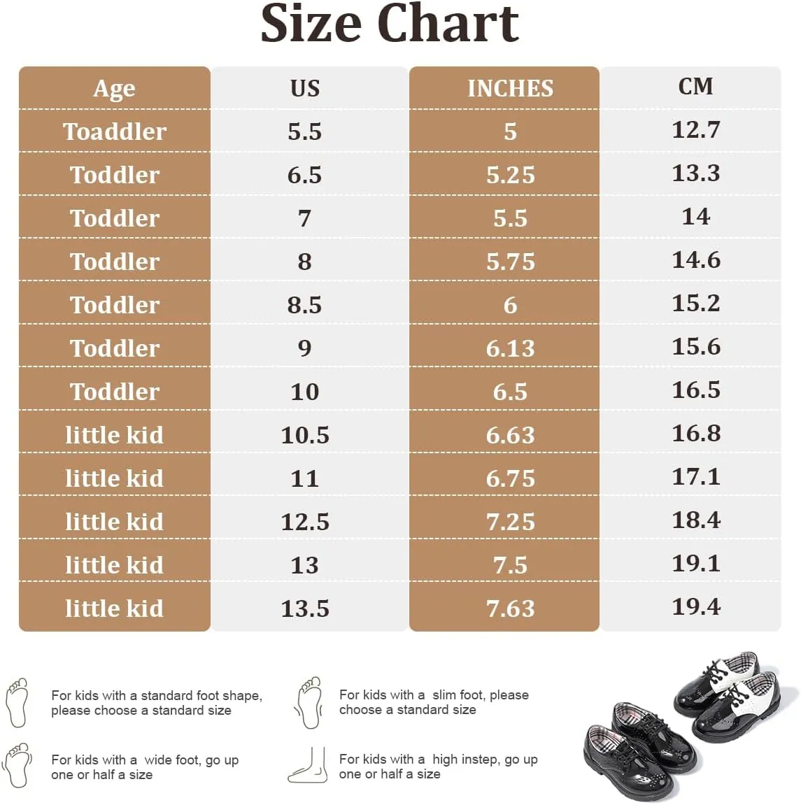 KIDSUN Toddler Boys Girls Dress Shoes Comfort Lace-Up Oxford School Uniform Shoes Loafer Flats (Toddler/Little Kid) E-Black