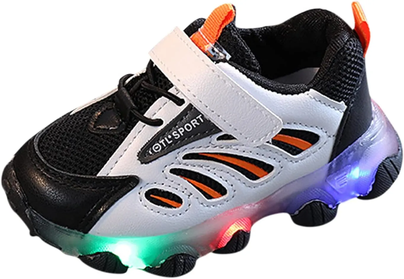 Light Shoes Kids Sneakers Baby Girls Led Sport Children Luminous Bling Baby Shoes Black Shoes (Black, 4.5-5 Years)