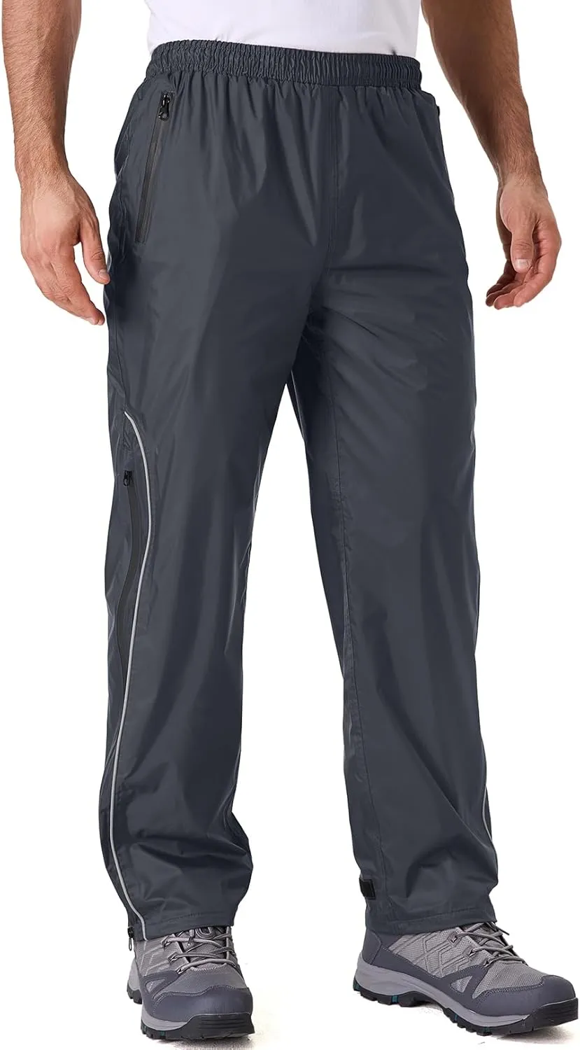 Men Waterproof Rain Pants Windproof Hiking Pants for Outdoor Fishing Bikng Golf Motorcycle Cycling Bushwalking Rowing