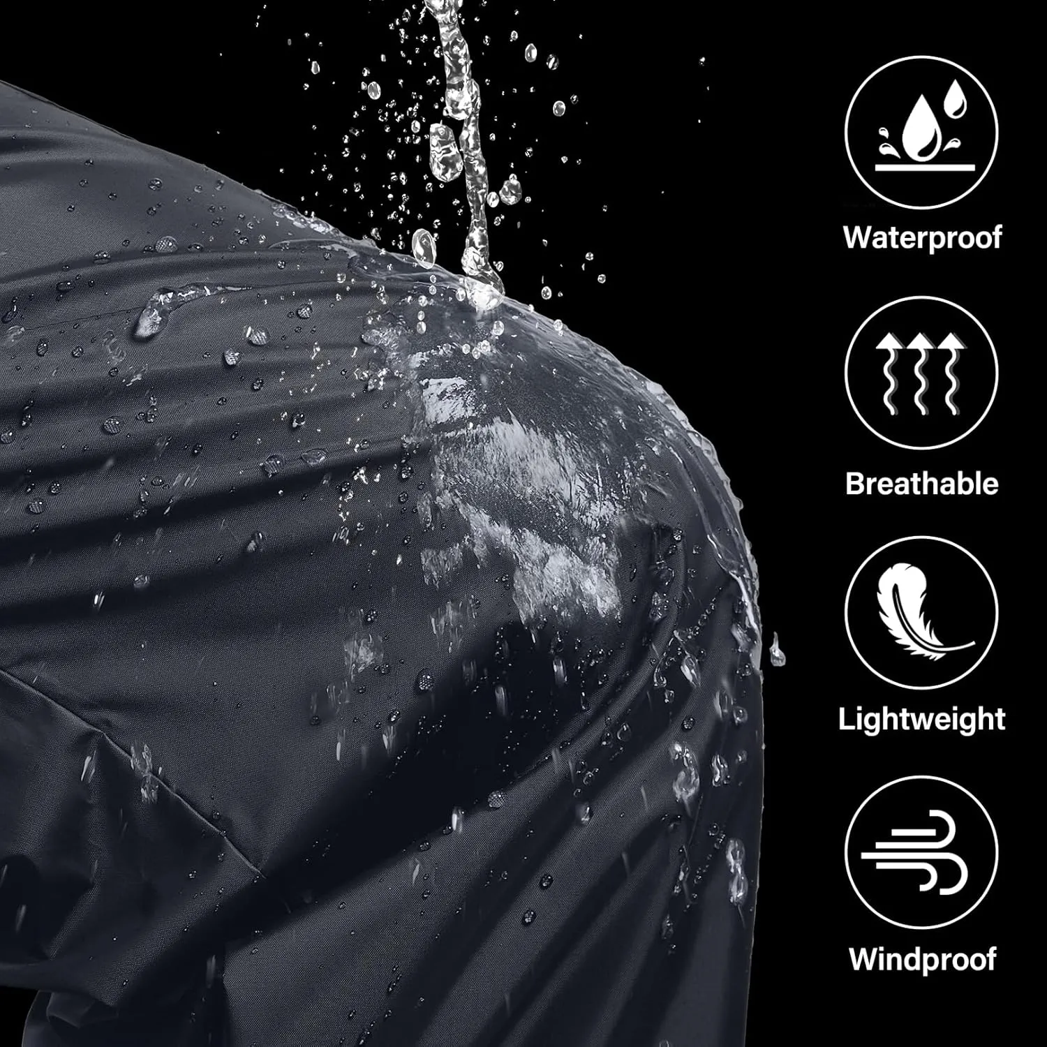 Men Waterproof Rain Pants Windproof Hiking Pants for Outdoor Fishing Bikng Golf Motorcycle Cycling Bushwalking Rowing