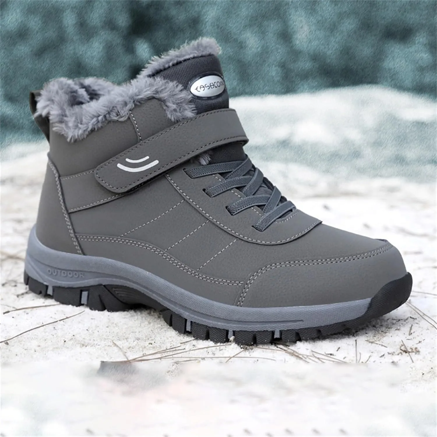 Men Work Boots Non Steel Toe Hiking Sneakers Fur Lined Ankle Boot Women's Working Shoes Winter Composite Safety Toe Waterproof Industrial Casual Hike Grounded Footwear