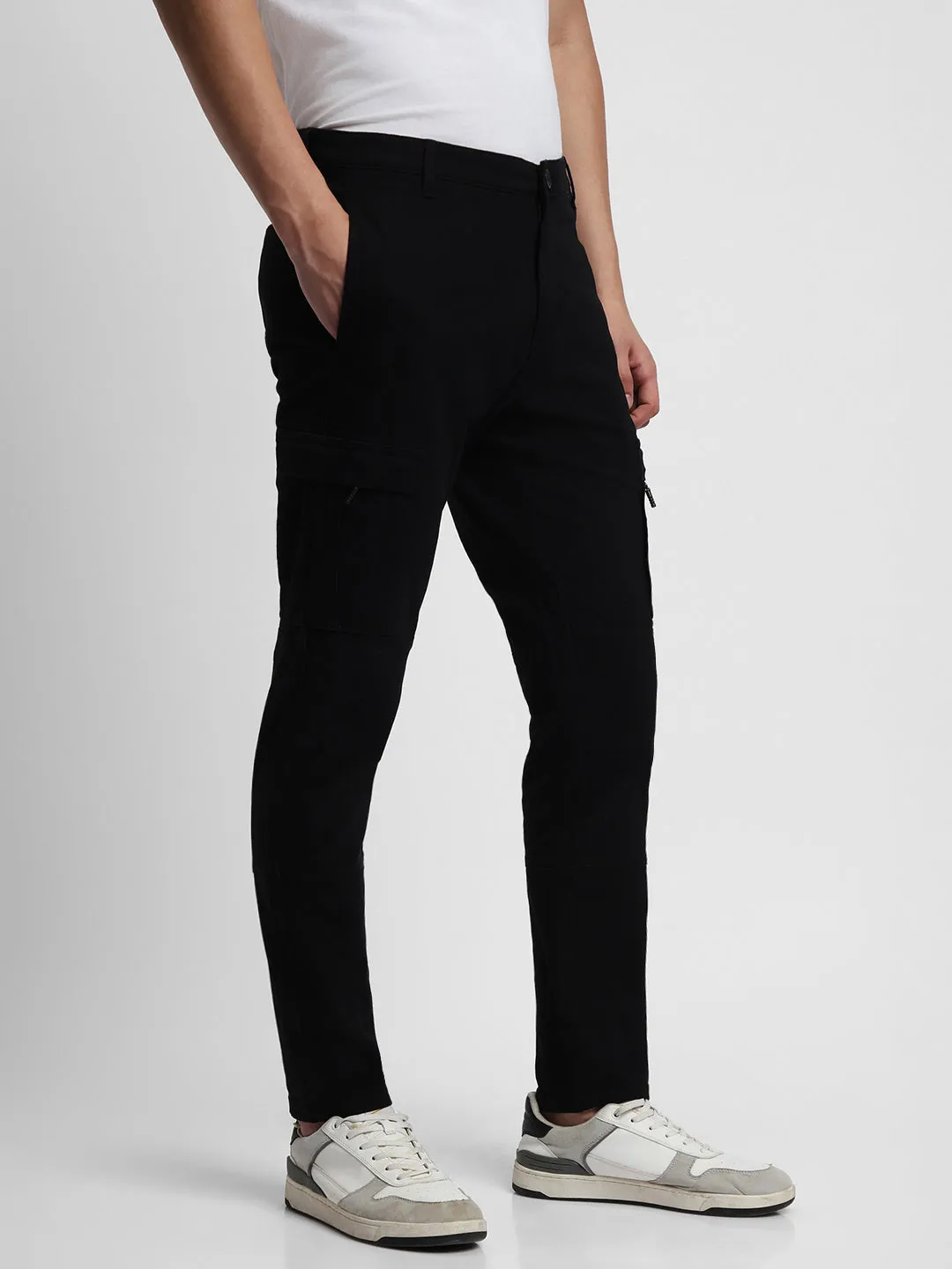 Men's Black Slim Fit Trousers
