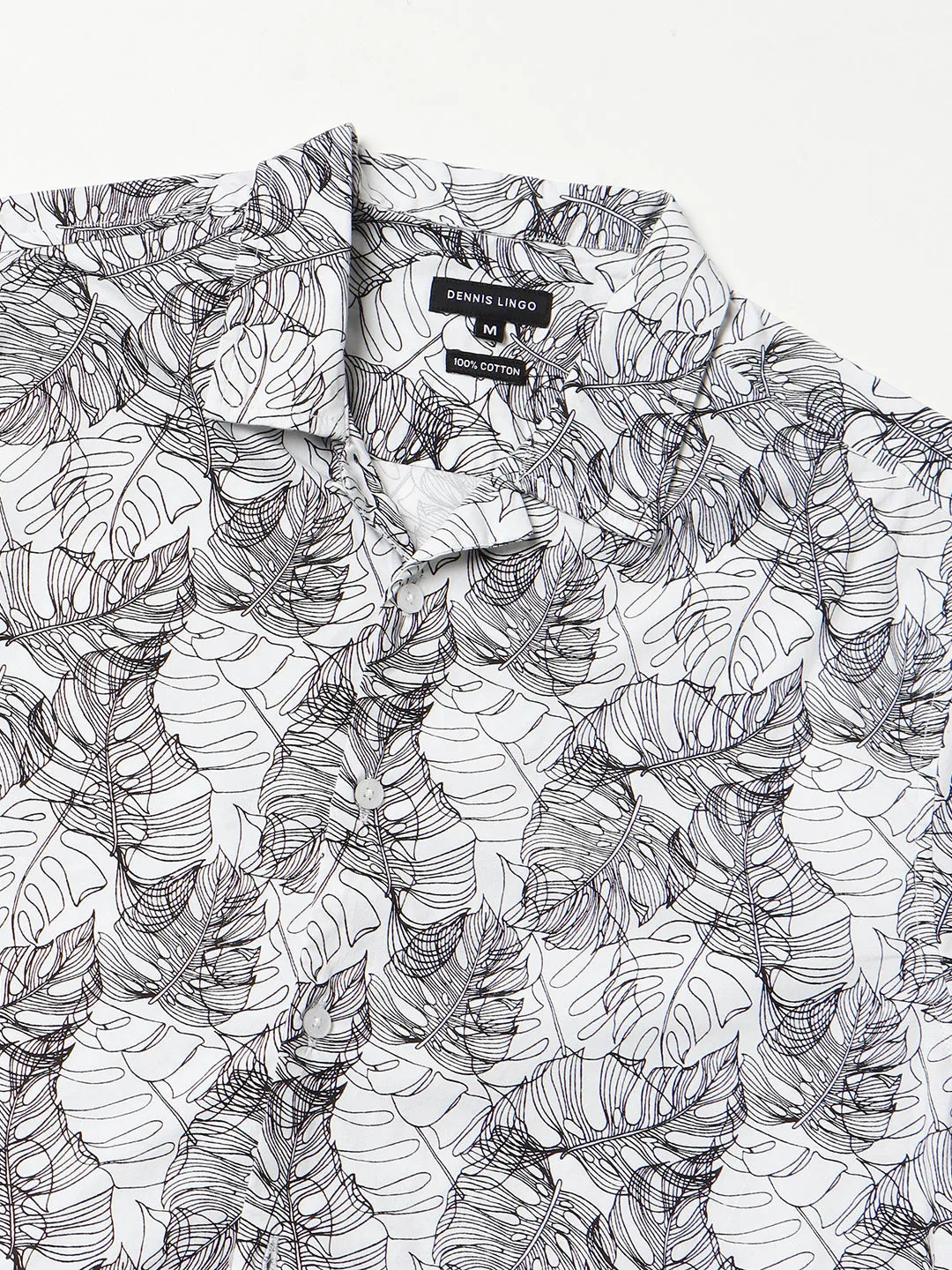 Men's Cuban Collar Regular Fit Solid Blue Casual Shirt
