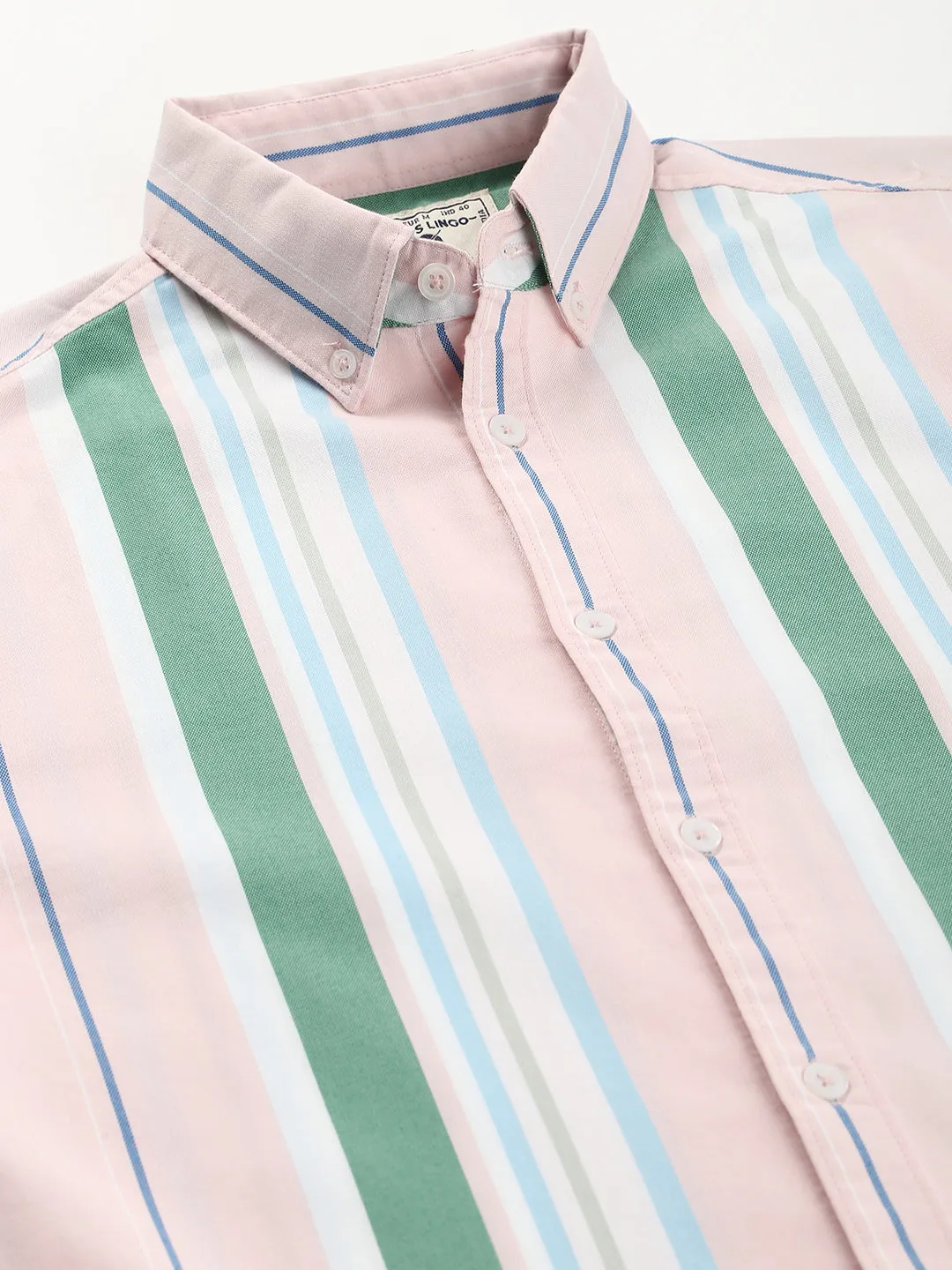 Men's Green Slim Fit Oxford Casual Shirt
