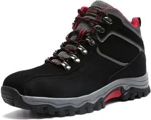 Men's Hiking Shoes, Hiking, Wilderness, Cycling, Sports, Four Seasons, Shock Absorption, Collision Avoidance (Color : Black red, Size : 7.5)