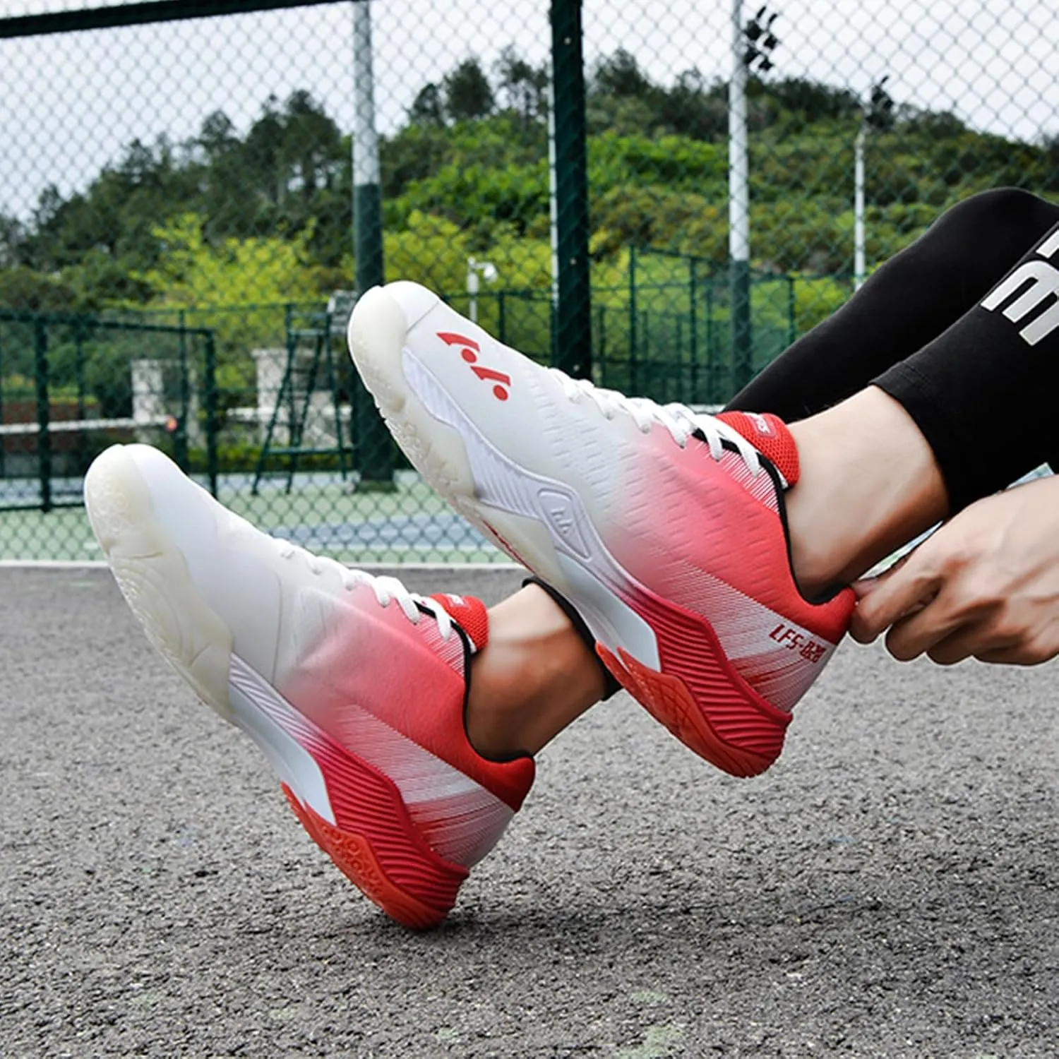 Men's Indoor Court Shoes for Tennis, Bottom wear Resistant Anti Slip Badminton Pickleball Sneakers Boys and Girls