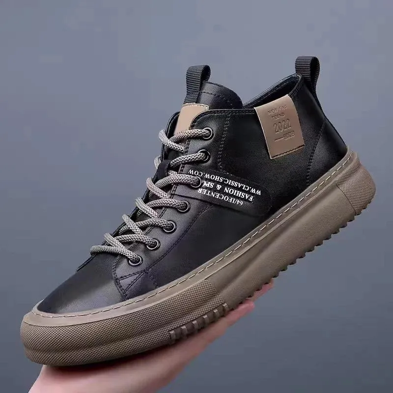 Men's Leather-Embossed Sneakers