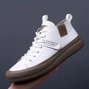 Men's Leather-Embossed Sneakers