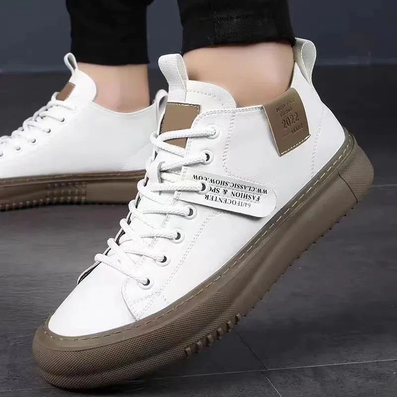 Men's Leather-Embossed Sneakers