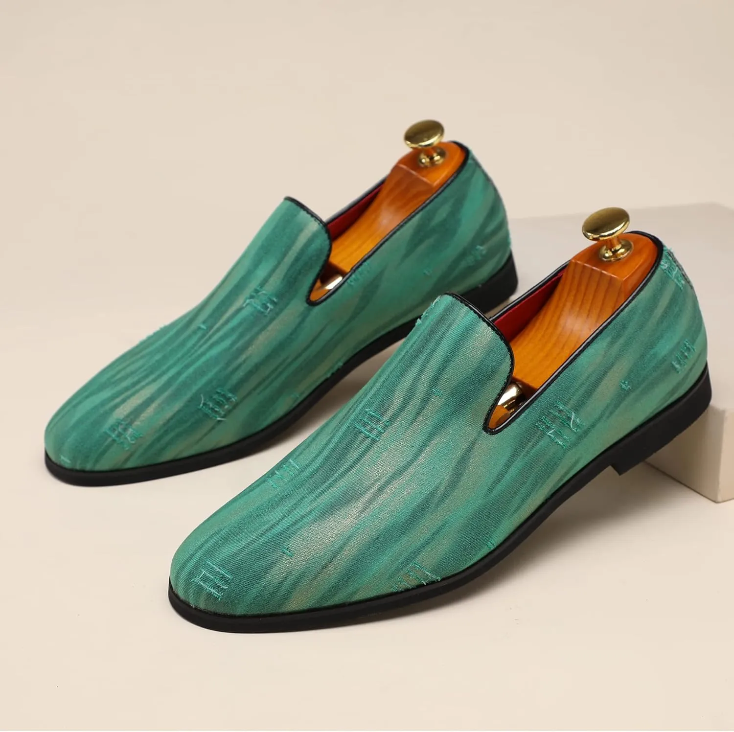 Men's Luxury Denim Penny Loafer Noble Slip-on Suede Loafers Shoes Smoking Slippers Party Dancing Shoes Plus Size 7-13