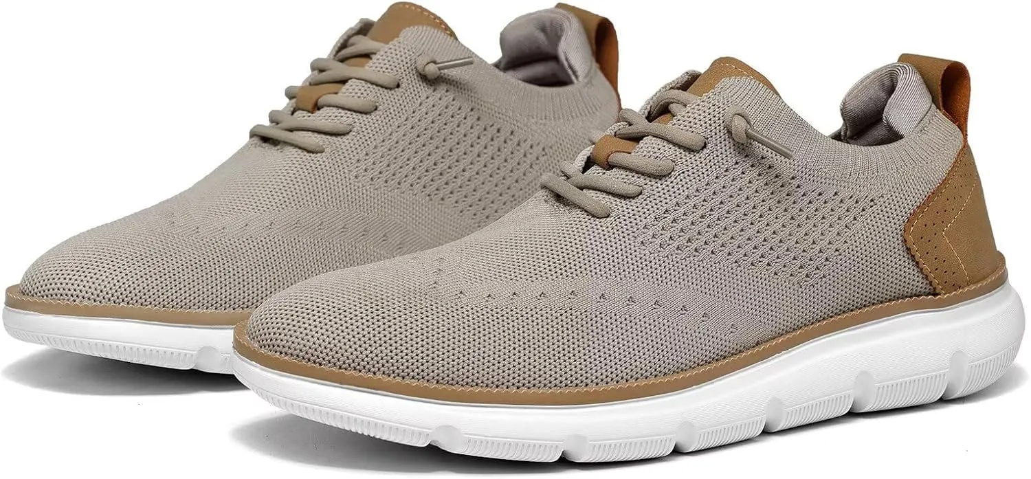 Men's Mesh Sneakers Oxfords Lace-Up Lightweight Casual Walking Shoes Dress Shoes Fashion Sneakers Walking Shoes