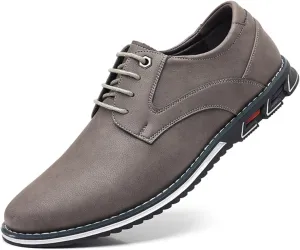 Men??s Oxford Dress Sneakers Casual Business Round Toe Flats Soft Linin Simple Lace-up Anti-Slip Loafers Shoes for Walk Driving Derby Orthopedic