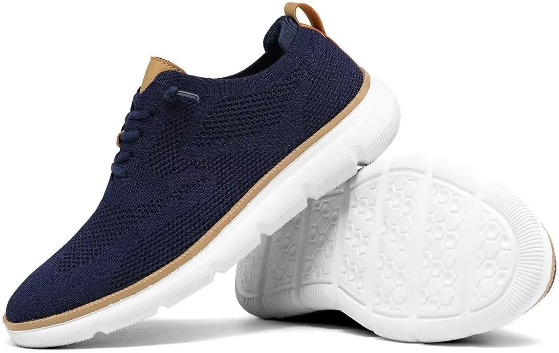 Mens Oxfords Lace-Up Lightweight Casual Walking Shoes Dress Shoes Fashion Sneakers Shoes