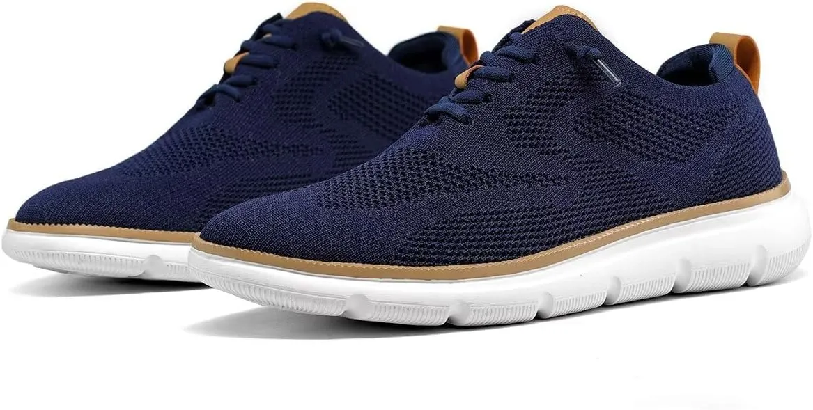 Mens Oxfords Lace-Up Lightweight Casual Walking Shoes Dress Shoes Fashion Sneakers Shoes