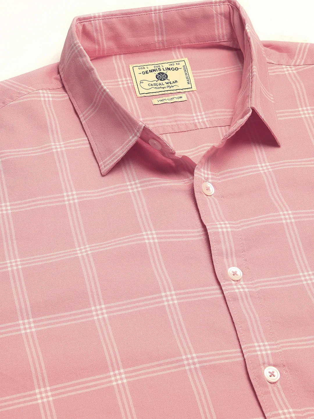 Men's Slim Fit Cotton Checks Full Sleeves Casual Shirt
