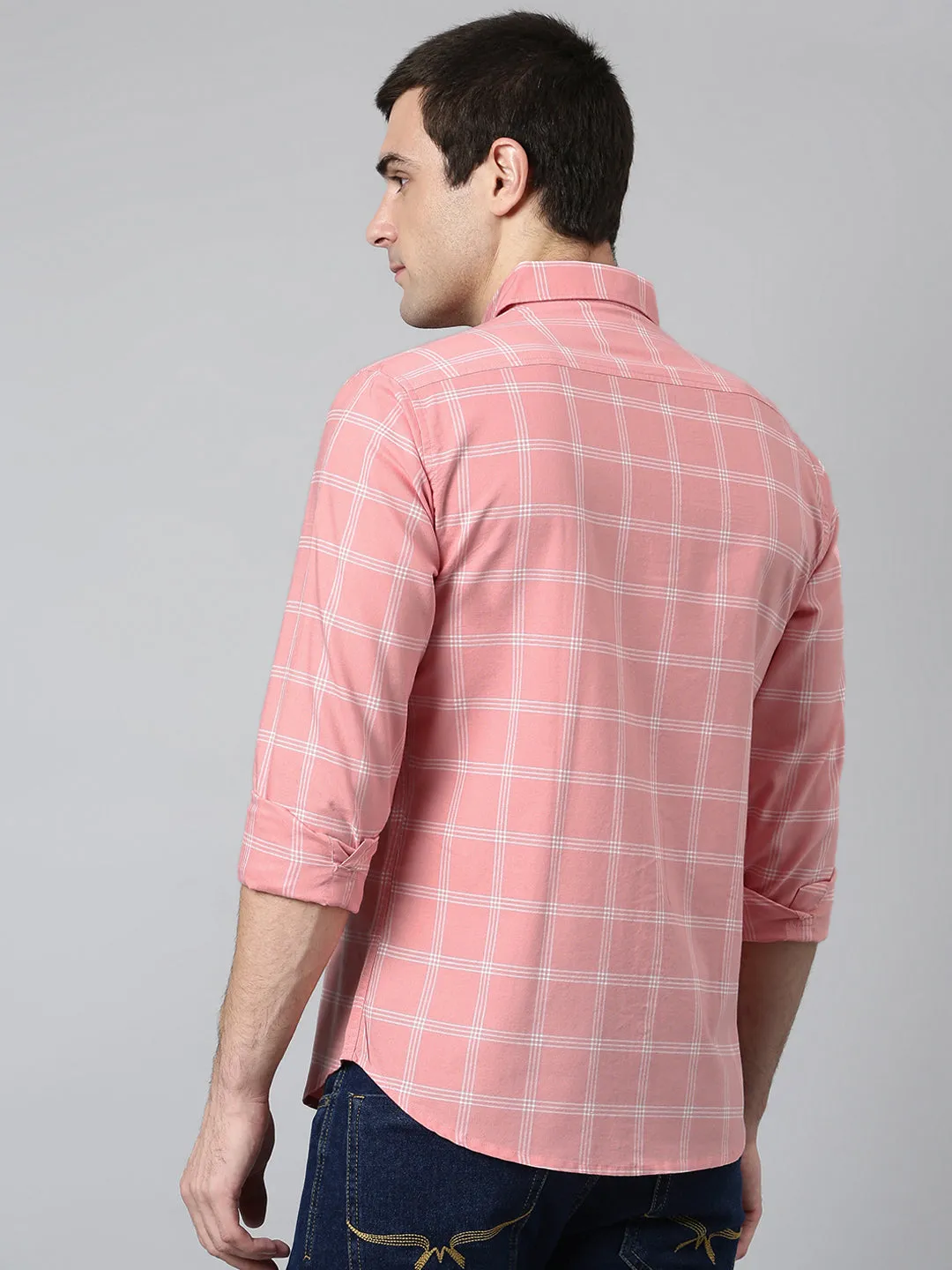 Men's Slim Fit Cotton Checks Full Sleeves Casual Shirt