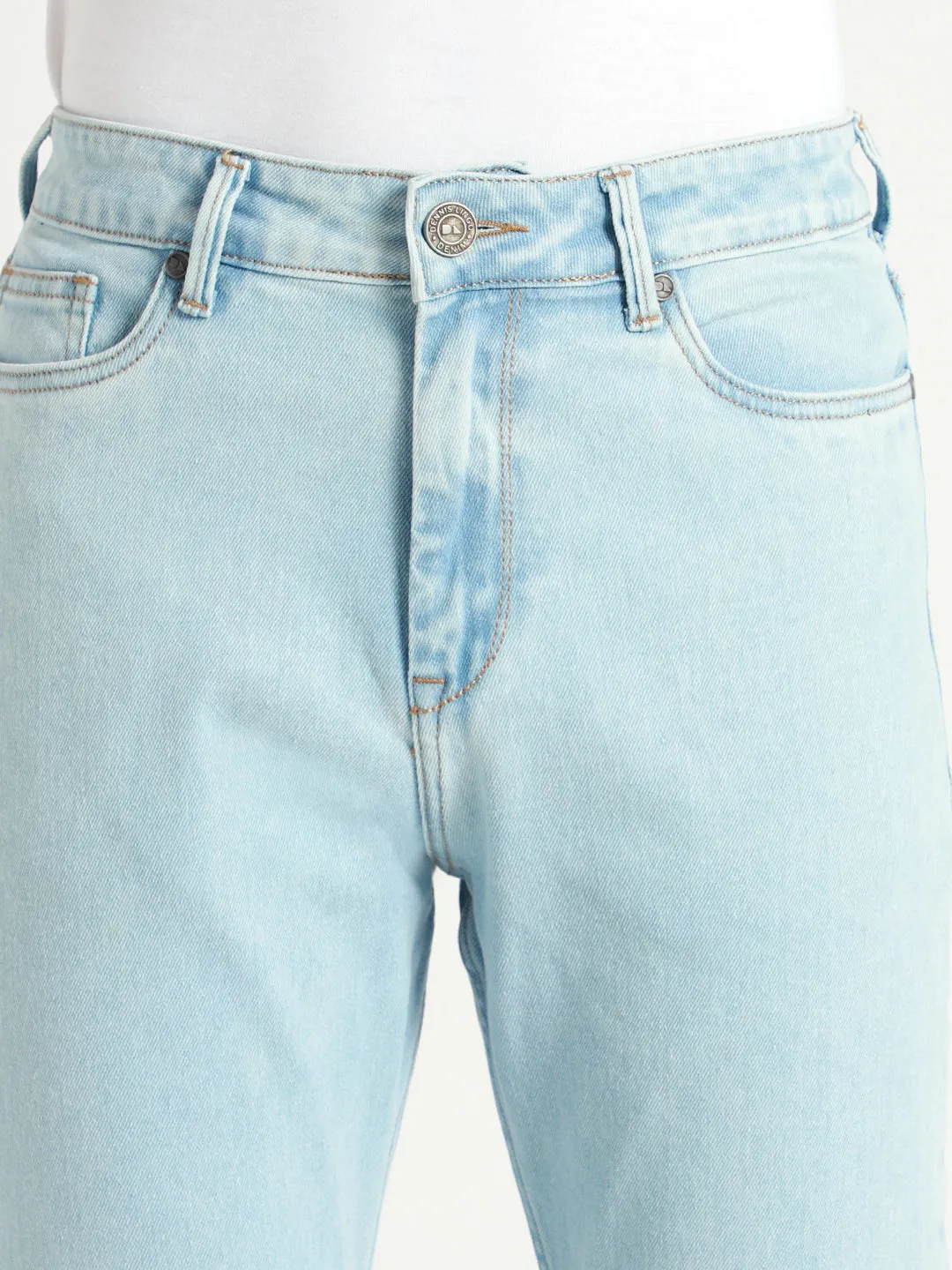 Men's Straight Washed LIGHT BLUE Jeans