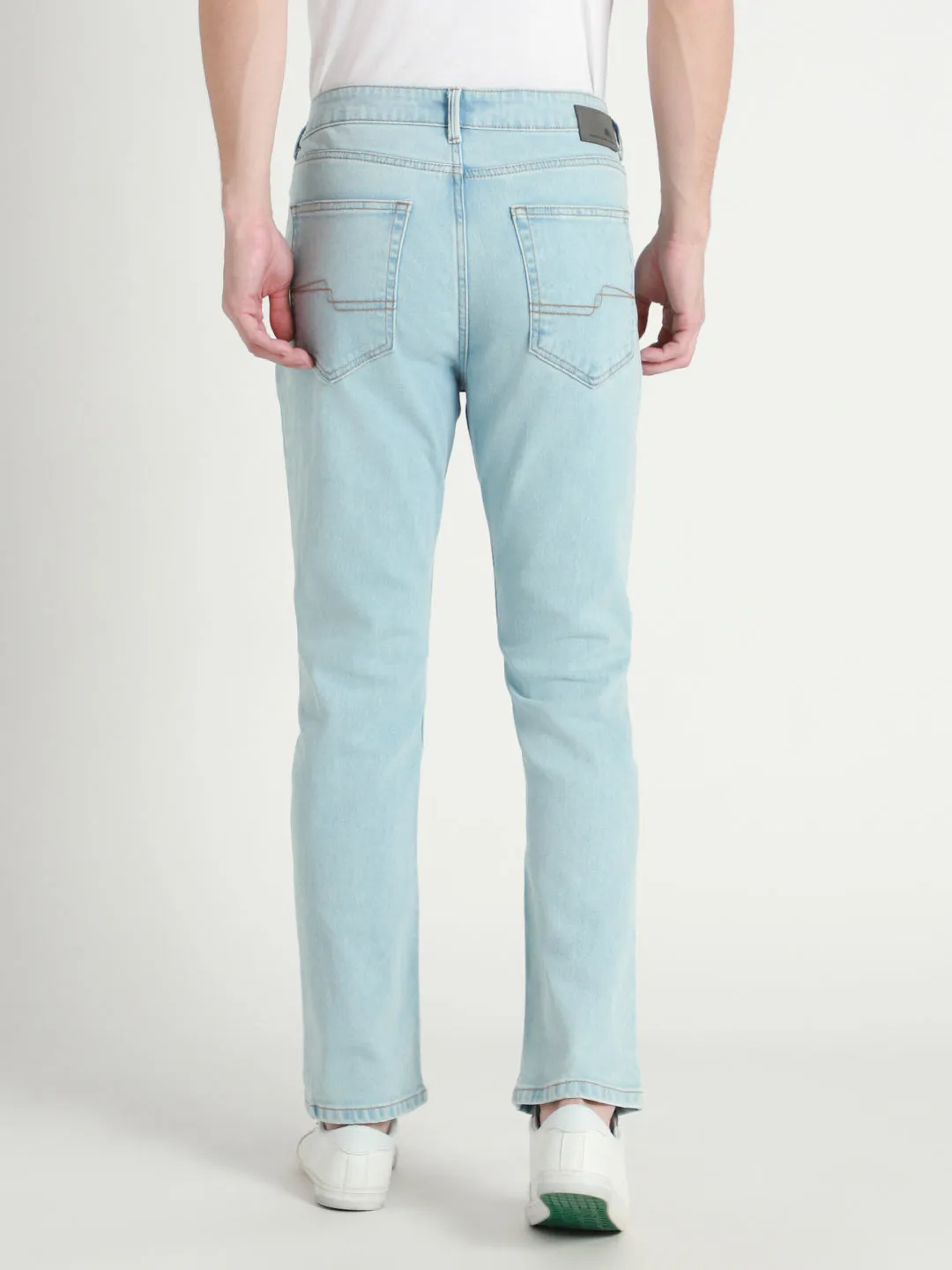 Men's Straight Washed LIGHT BLUE Jeans