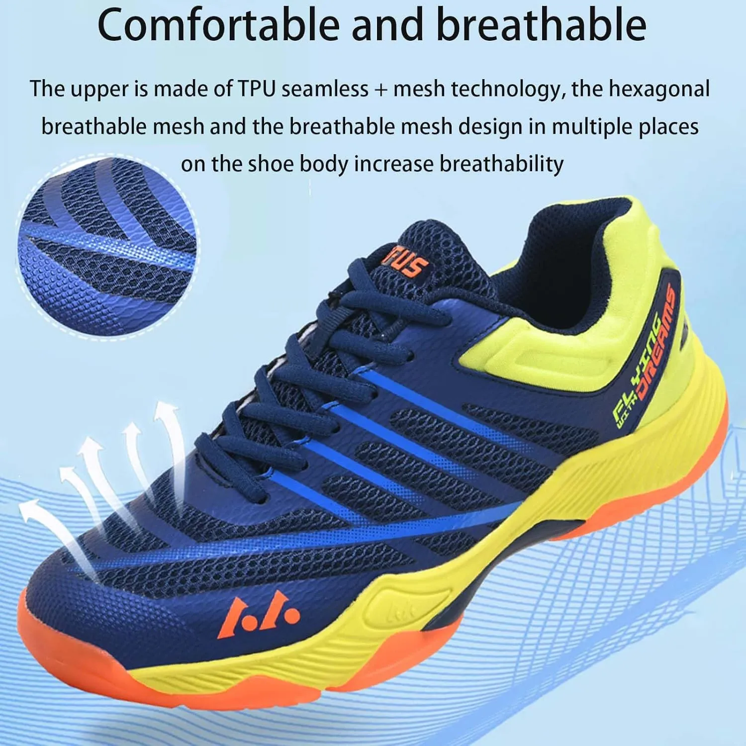 Mens Tennis Shoes Indoor Court Shoes for Women,Boys and Girls Badminton, Table Tennis, Volleyball, Pickleball