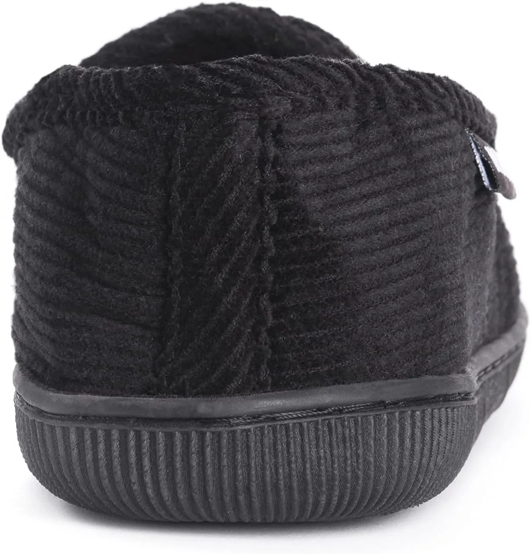 Muk Luks Men's Corduroy Moccasin with Flannel Lining Slip-On Loafer