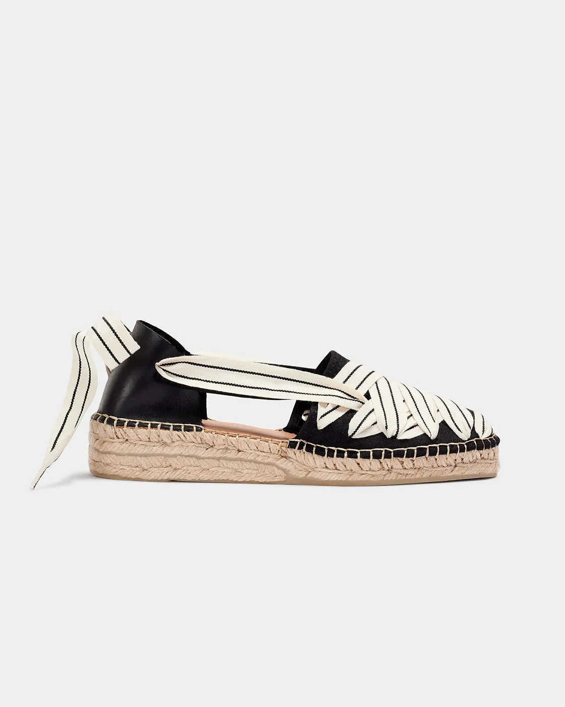Naguisa Sukha Crudo Negro Espadrille