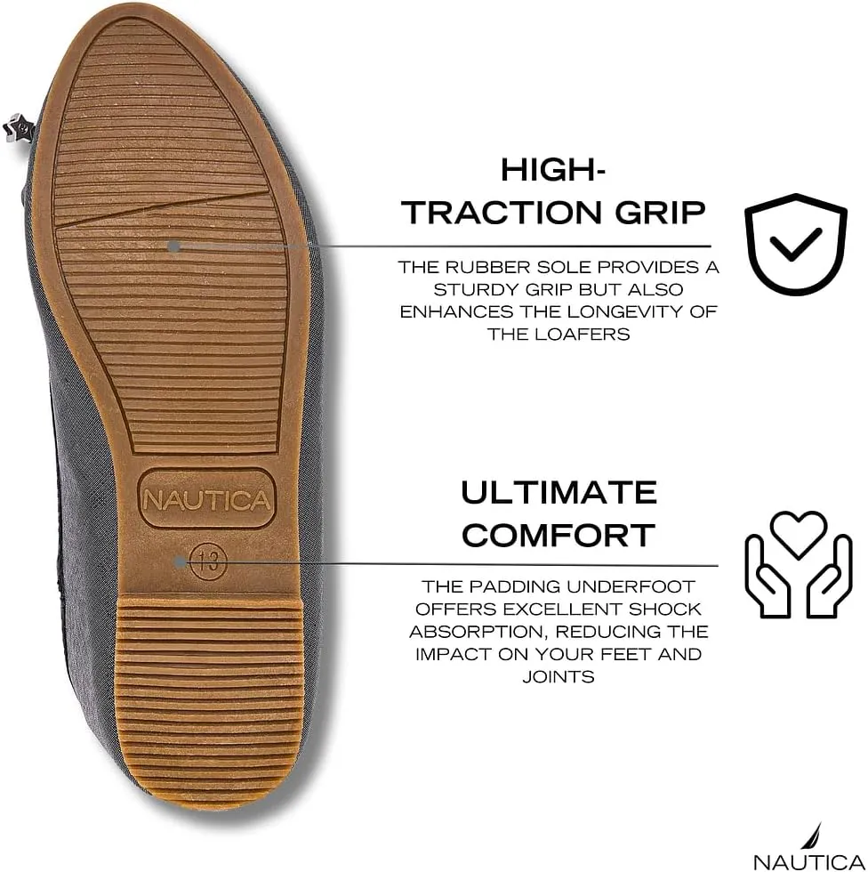 Nautica Girls' Dress Slip On Ballerina Flats ??Mary Jane Ballet Fashion Shoes for Toddlers, Little Kids, and Big Kids ??Lightweight & Comfortable