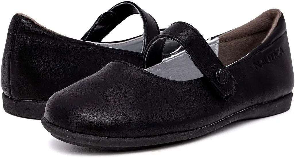 Nautica Girls' Dress Slip On Ballerina Flats ??Mary Jane Ballet Fashion Shoes for Toddlers, Little Kids, and Big Kids ??Lightweight & Comfortable