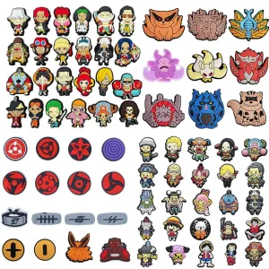 One Piece Naruto for Cartoon Shoe Charms Accessories Gifts