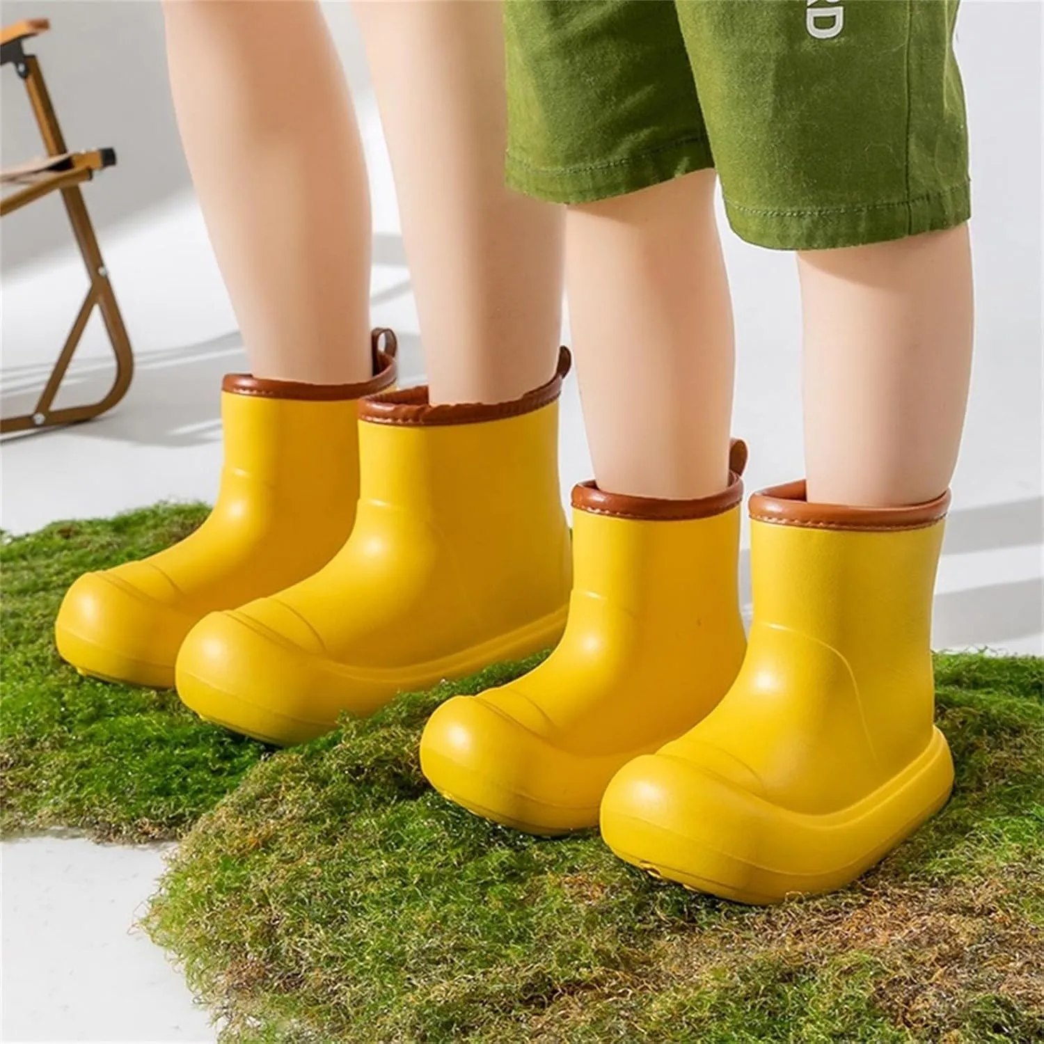Rain Boots For Kids Waterproo Garden Shoes For Toddler Lightweight Short Solid Platform Rain Boots Kids Rubber Boots