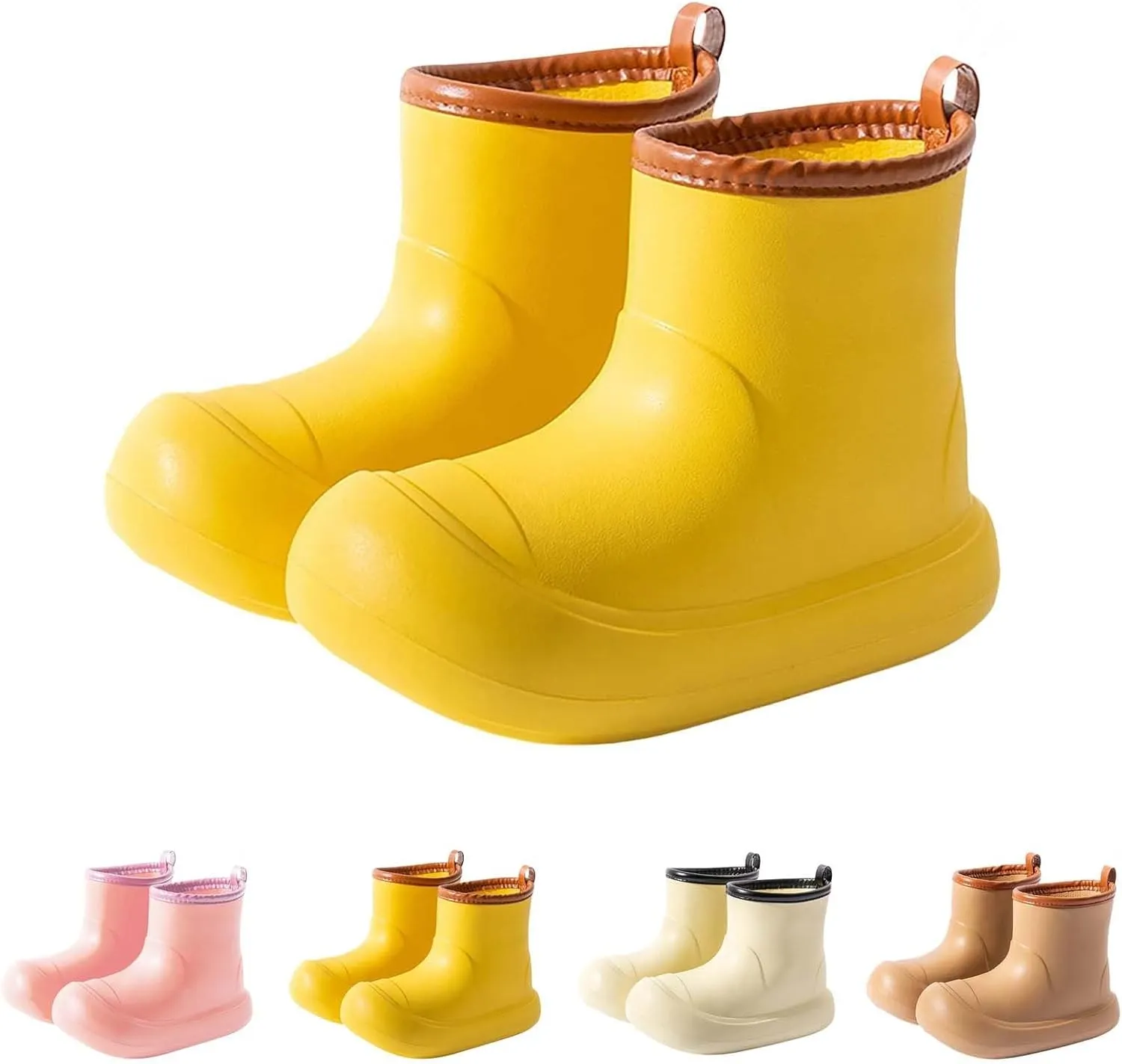 Rain Boots For Kids Waterproo Garden Shoes For Toddler Lightweight Short Solid Platform Rain Boots Kids Rubber Boots