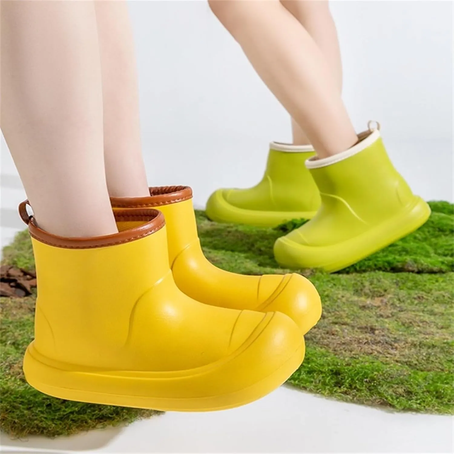 Rain Boots For Kids Waterproo Garden Shoes For Toddler Lightweight Short Solid Platform Rain Boots Kids Rubber Boots
