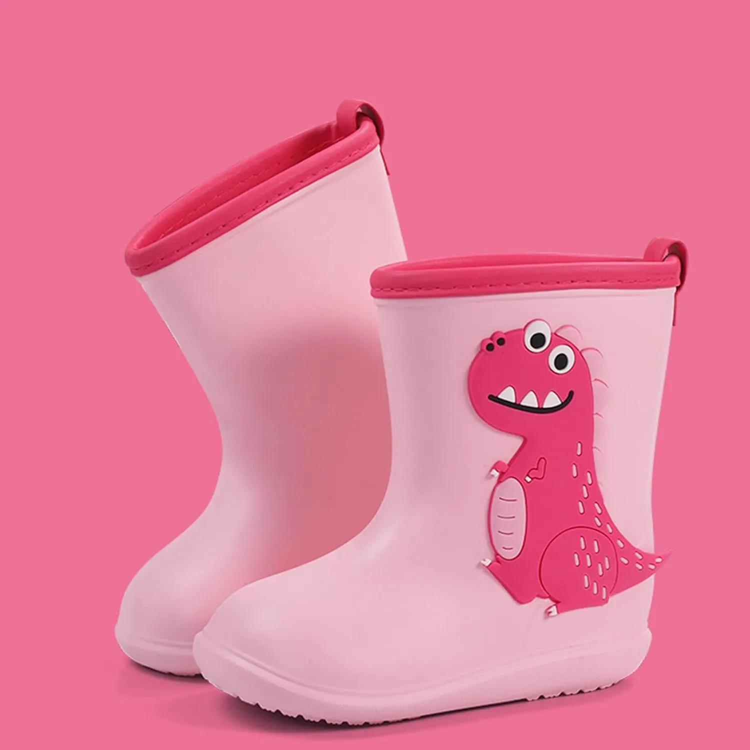 Rain Boots Toddler Boy New Toddler Kids Children Rain Boots Boys Girls Baby Cartoon Animals (Yellow, 3-3.5 Years)