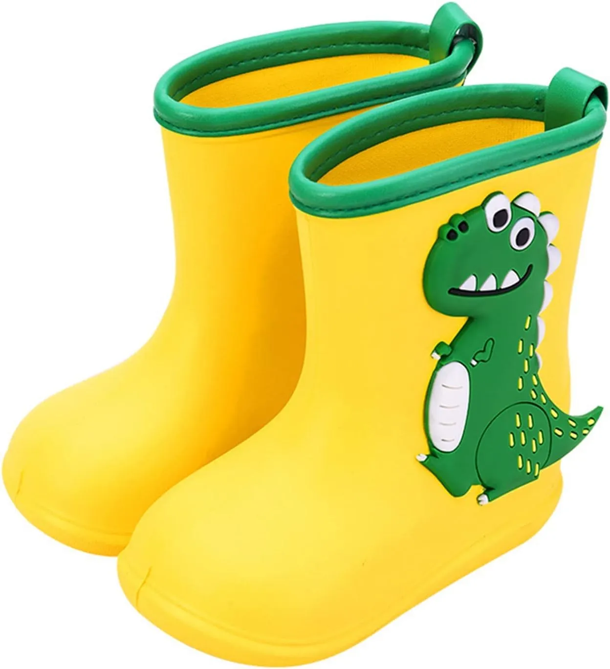 Rain Boots Toddler Children Cute Dinosaur Pull on Rainboots Boys Girls Cartoon Animals Water Shoes Baby Newborn Booties