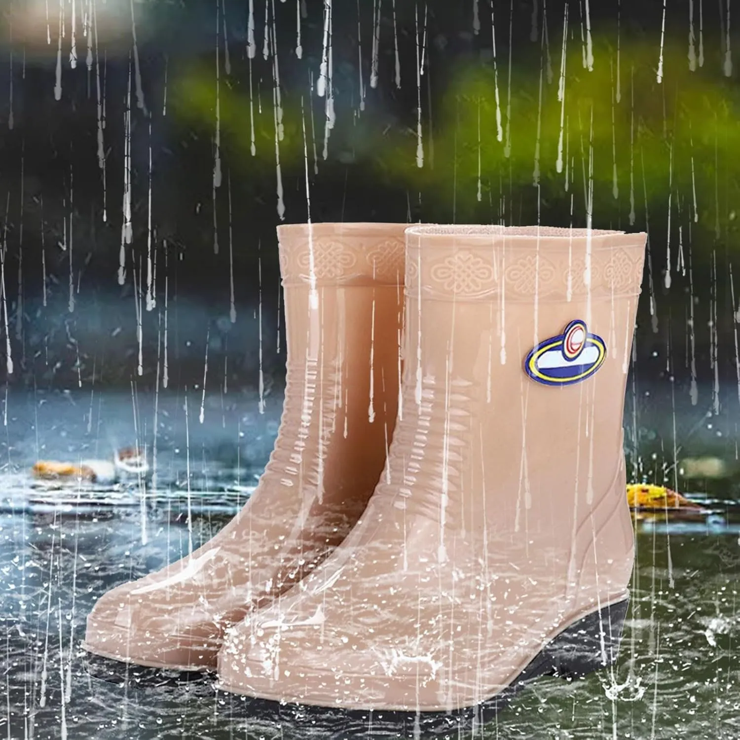 Rain Boots Women Women's Short Rain Boots Waterproof Garden Shoes Outdoor Rain Shoes for Hunting Gardening Farming