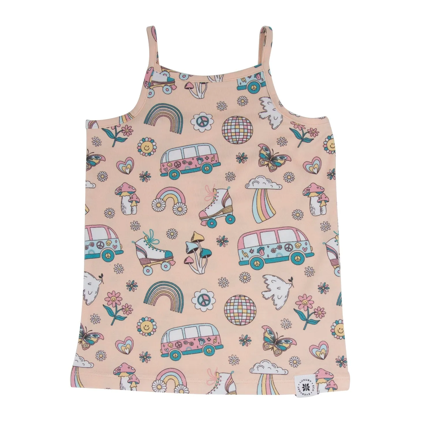 Retro Roller Skates Tank Pajama Set