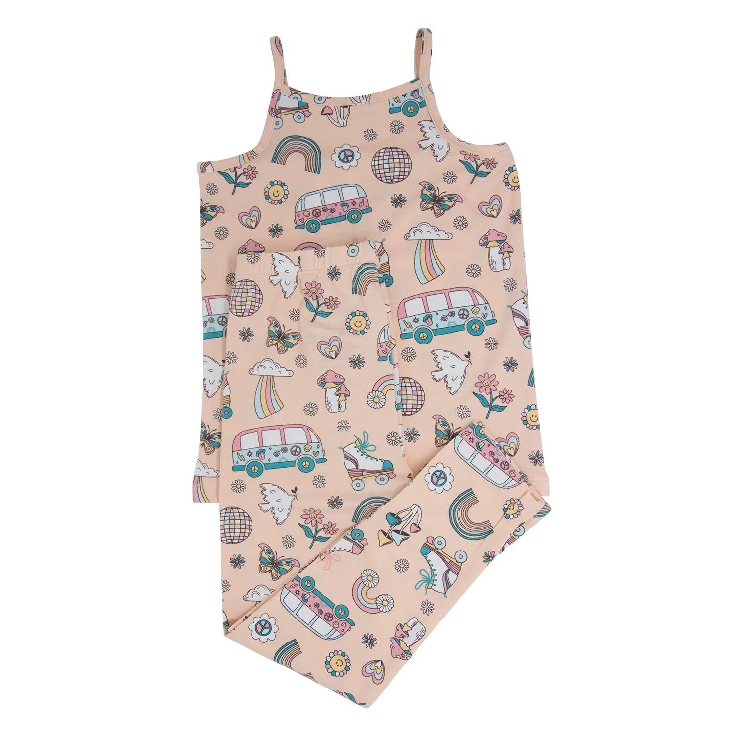 Retro Roller Skates Tank Pajama Set
