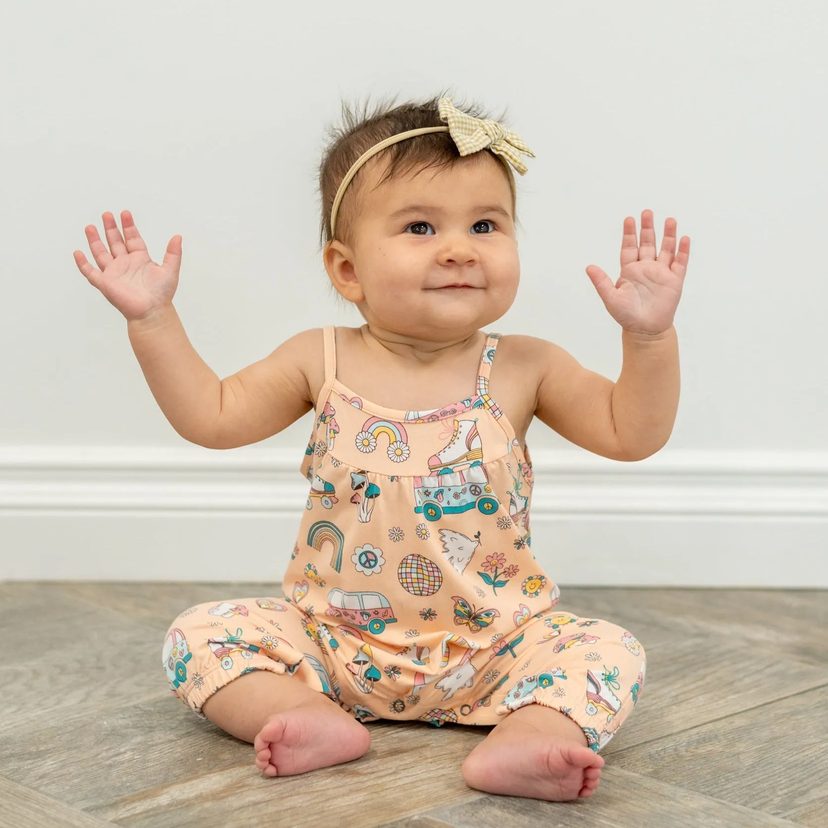 Retro Roller Skates Tank Pant Romper