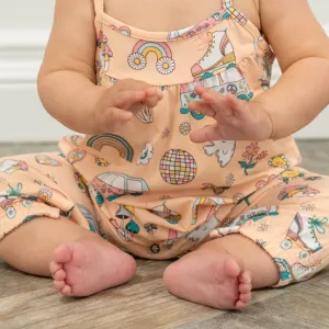 Retro Roller Skates Tank Pant Romper