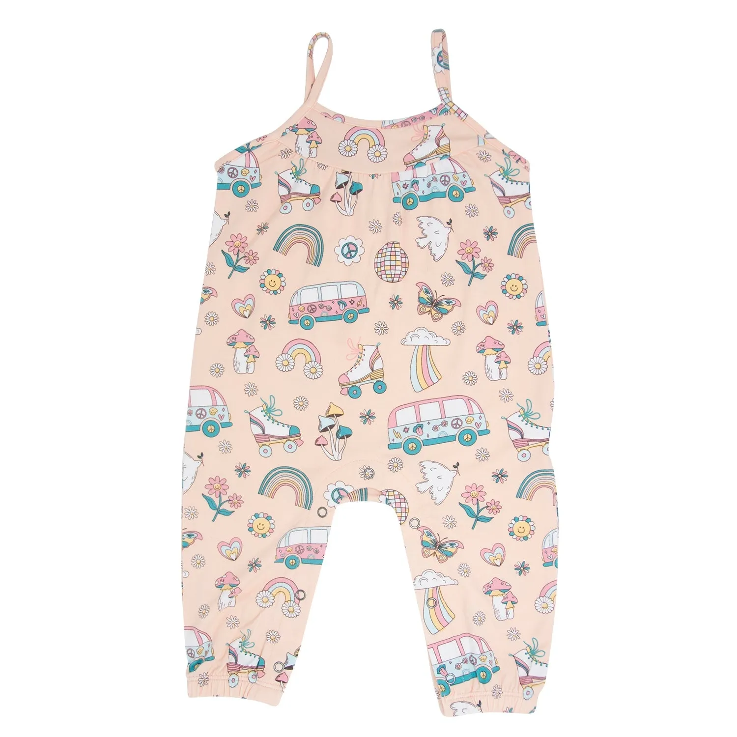Retro Roller Skates Tank Pant Romper
