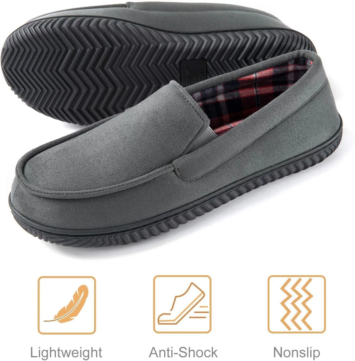 RockDove Men's Alexander Flannel Lined Loafer Slipper