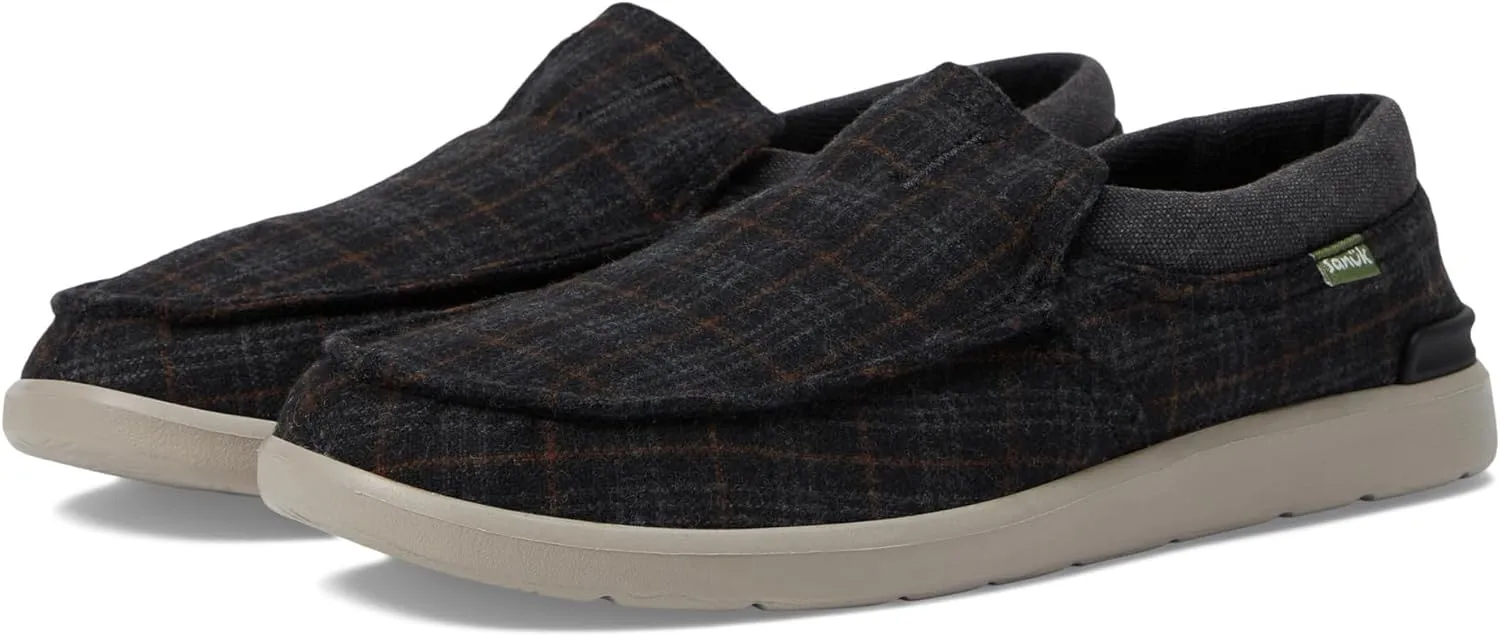 Sanuk Sidewalk Surfer Lite 2 SL Plaid Black 14 D (M)